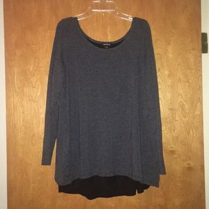 Torrid 00 Charcoal Grey Long Sleeve Zipper Back